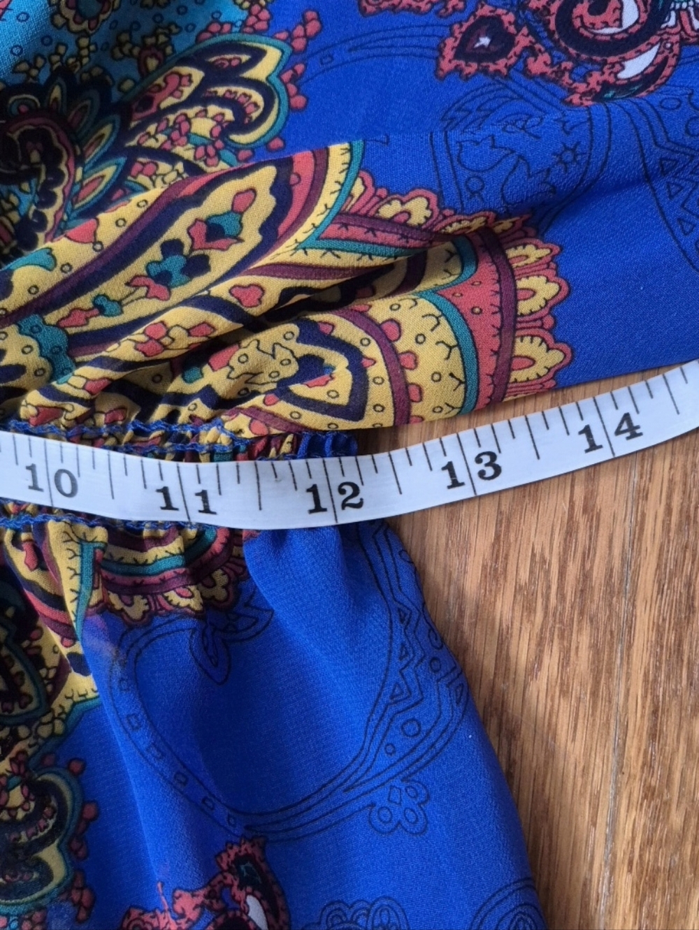 Boho 90s Vibe V-Neck Paisley Sheer Tunic Top Small - Picture 11 of 11